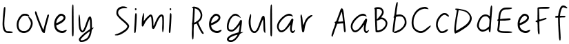 Lovely Simi Regular font