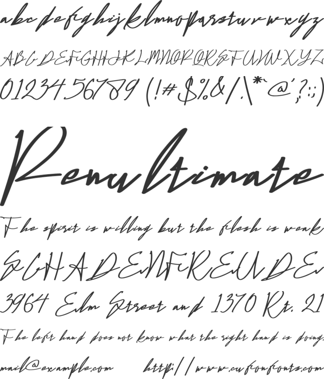 Kafenot font preview