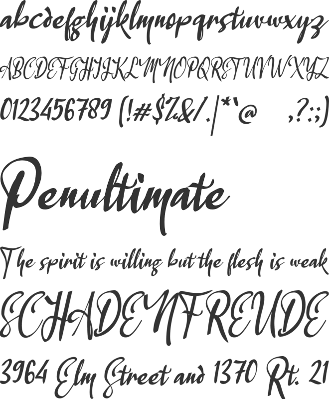 a Sumpah Masih Muda font preview