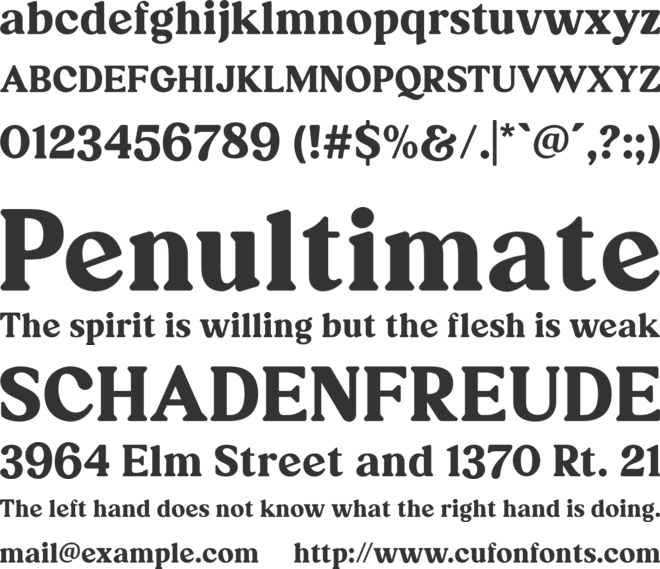 Ranille font preview