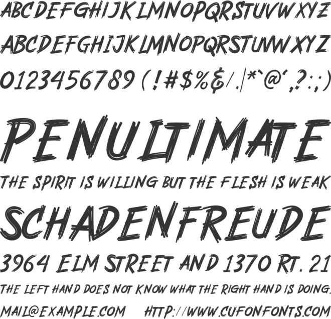 Rashkey font preview