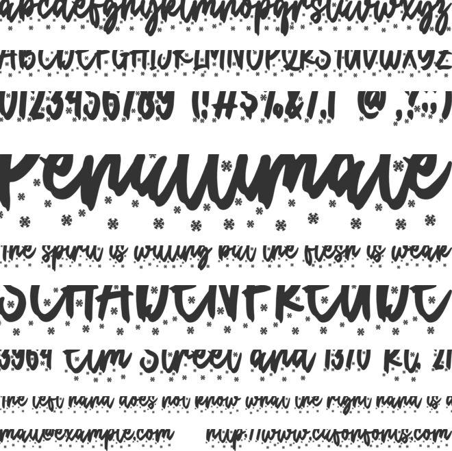 Christmas Present Snow font preview