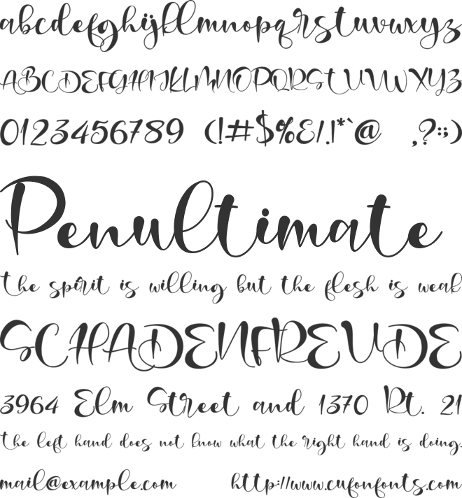 Barbiel font preview