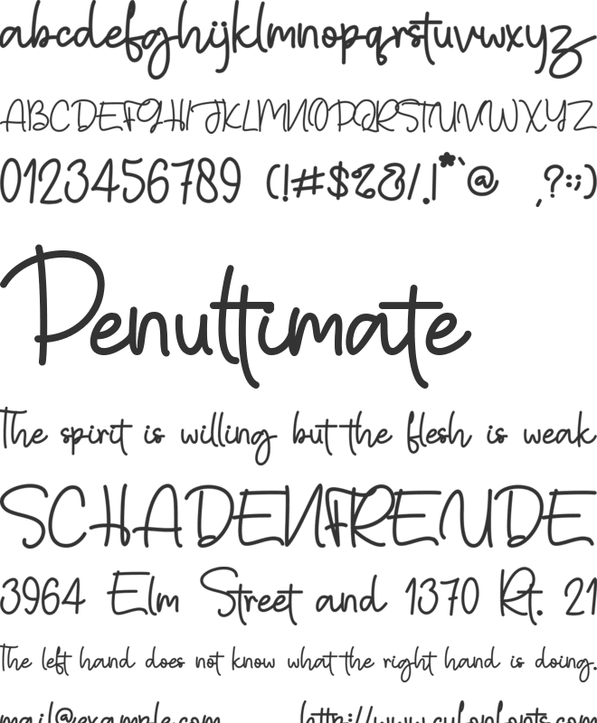 snowball bush font preview