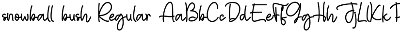 snowball bush Regular font