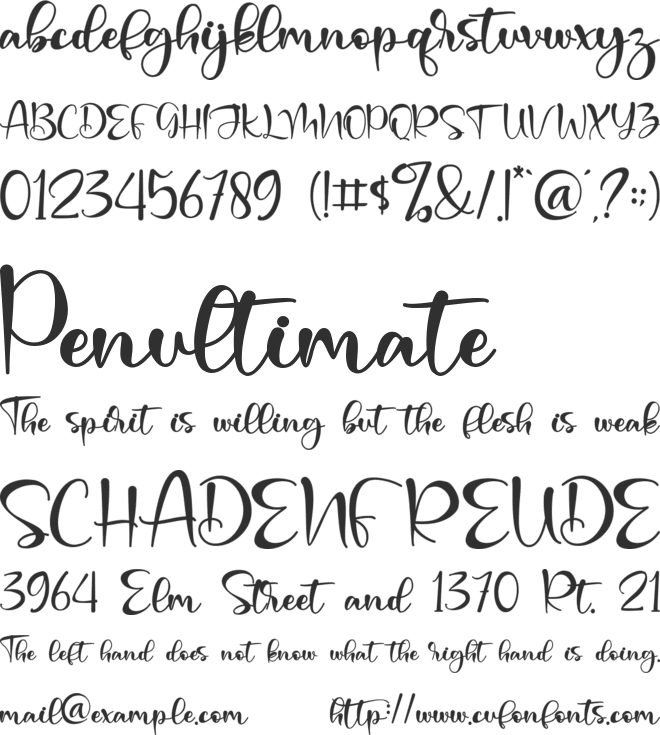 Merlyn font preview