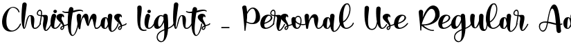 Christmas Lights _ Personal Use Regular font
