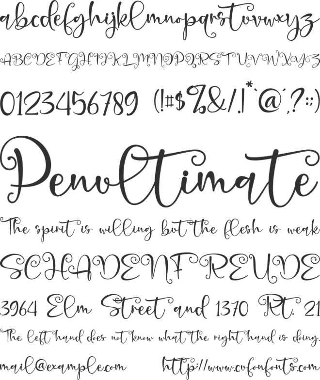 Cheerful Day font preview