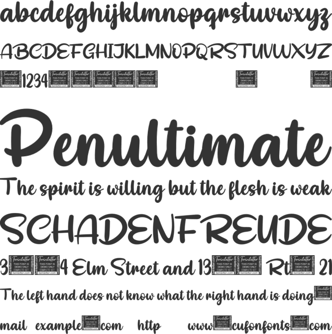 High Beginning font preview