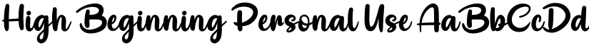 High Beginning Personal Use font