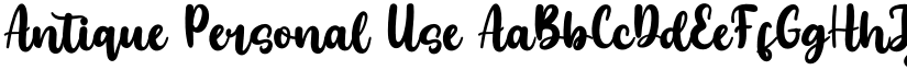 Antique Personal Use font