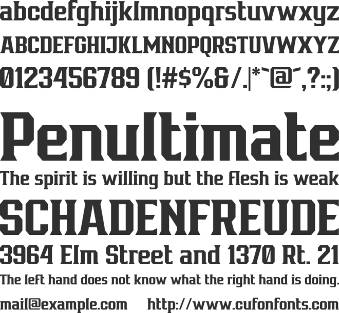 Bronzier font preview