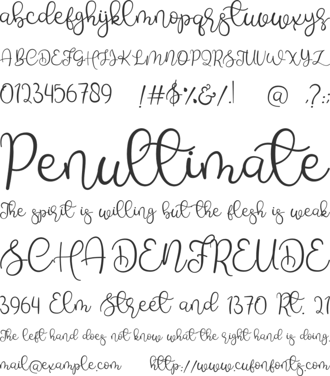 Babyla Free font preview