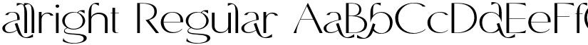 allright Regular font