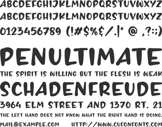 BROWNIE BUSTER font preview