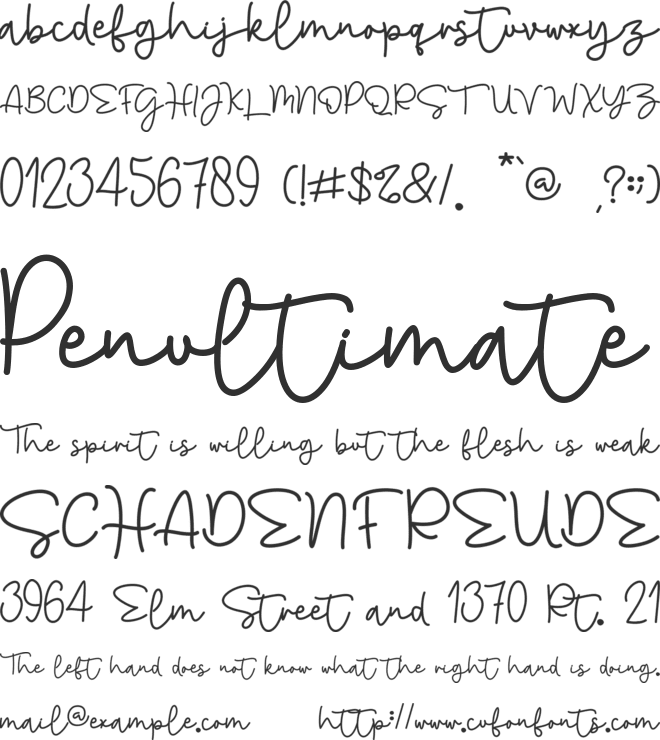 Angel Cry font preview