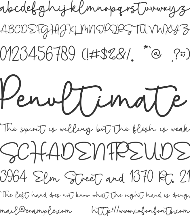 Angel Cry font preview