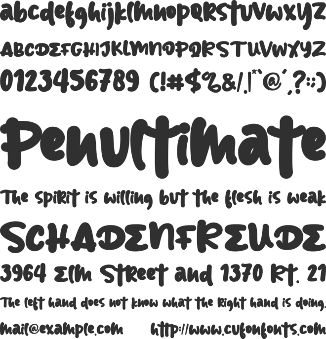 Cuddle Bunny font preview