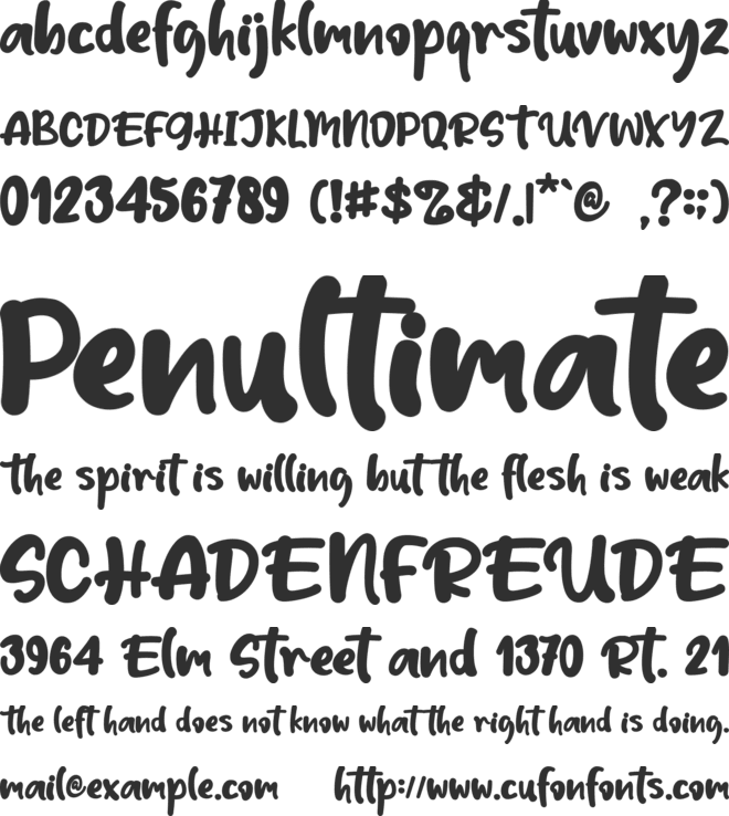 Sweet Affogato font preview