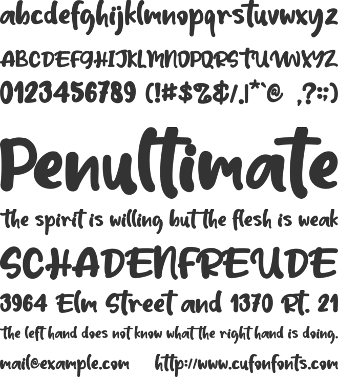 Sweet Affogato font preview