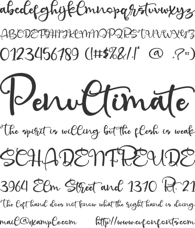 Barachiel font preview