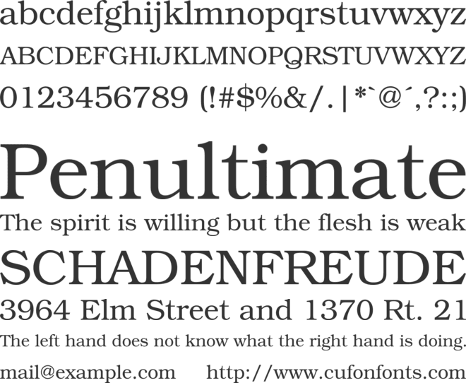 TeX Gyre Bonum font preview