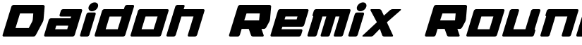 Daidoh Remix Round Ialic font