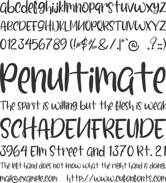 Billiona Gillardine font preview
