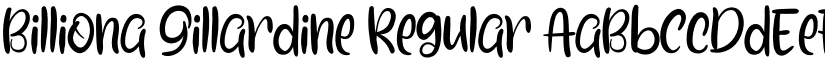 Billiona Gillardine Regular font