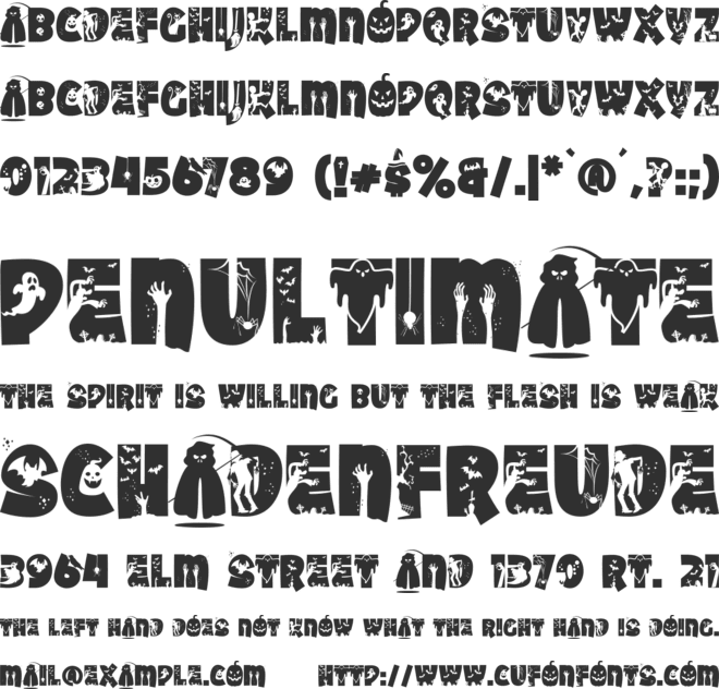 Halloween Party font preview