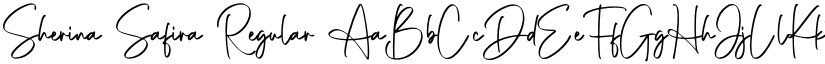 Sherina Safira Regular font
