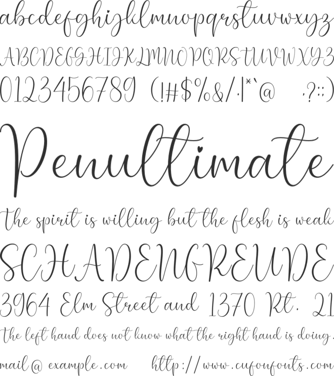 Lovely font font preview