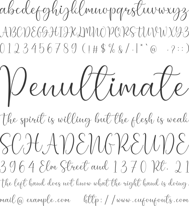 Lovely font font preview
