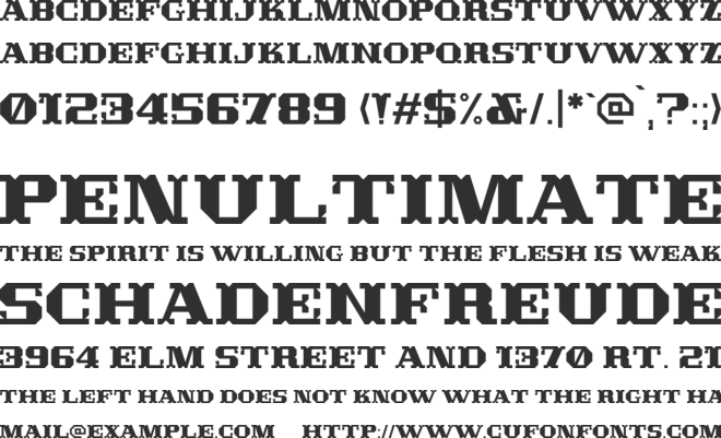 Crosterian font preview