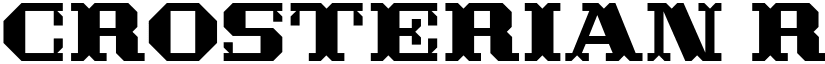 Crosterian Regular font