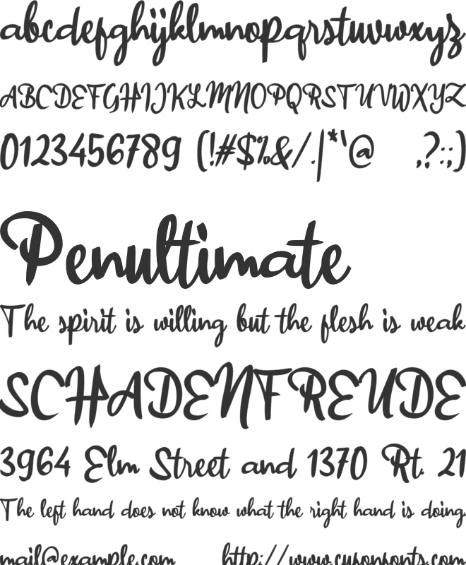 a Alangkah font preview