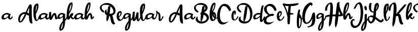 a Alangkah Regular font