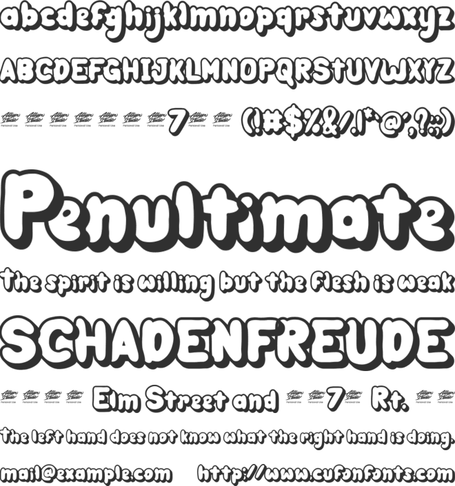 Ginger Biscuit Extrude - PUL font preview