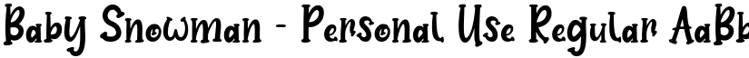 Baby Snowman - Personal Use Regular font