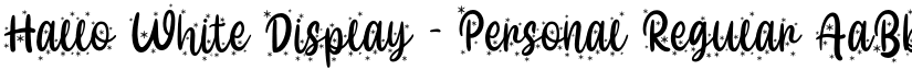 Hallo White Display - Personal Regular font