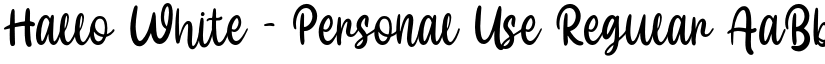 Hallo White - Personal Use Regular font