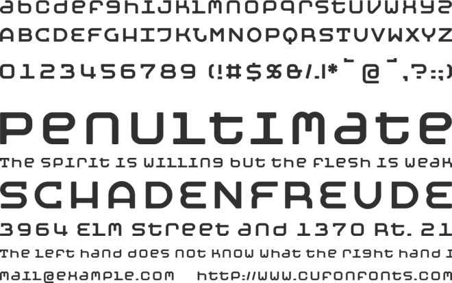 Moby font preview