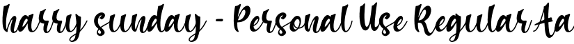 harry sunday - Personal Use Regular font