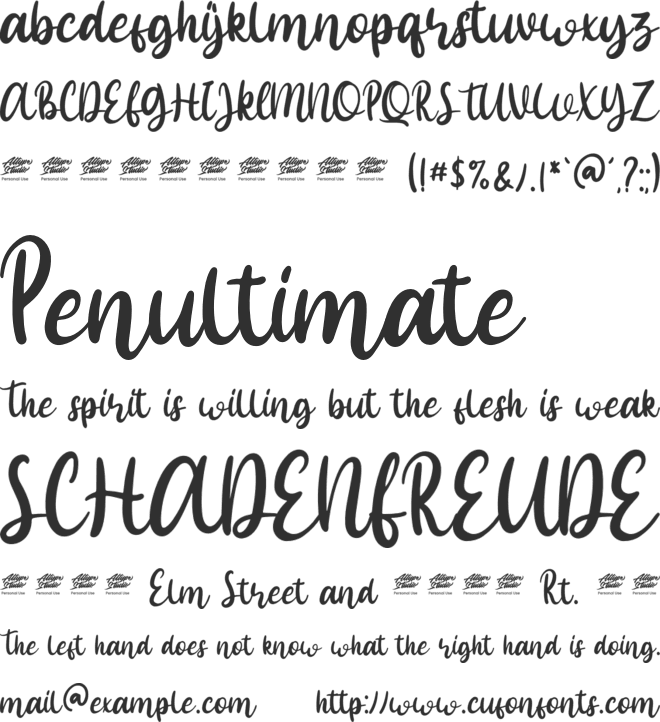 Browny Joy - Personal Use font preview