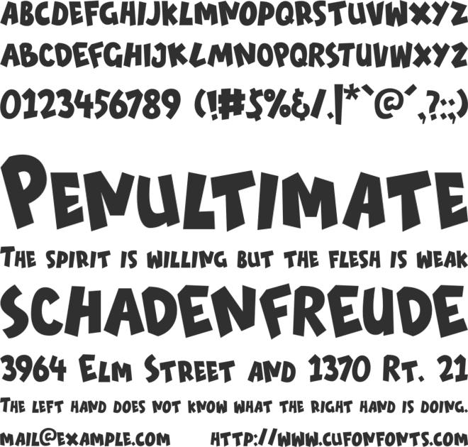 Daily Hours font preview
