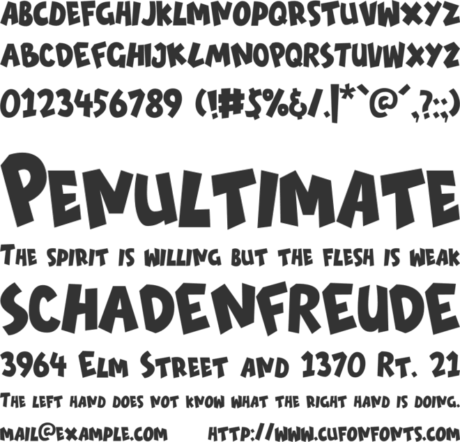 Daily Hours font preview