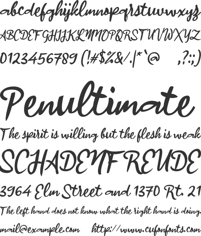 a Artinya font preview