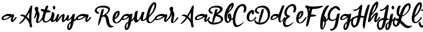 a Artinya Regular font