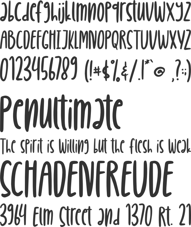Baffelita FREE font preview