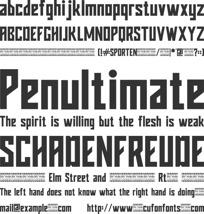 Sporten Personal Use font preview